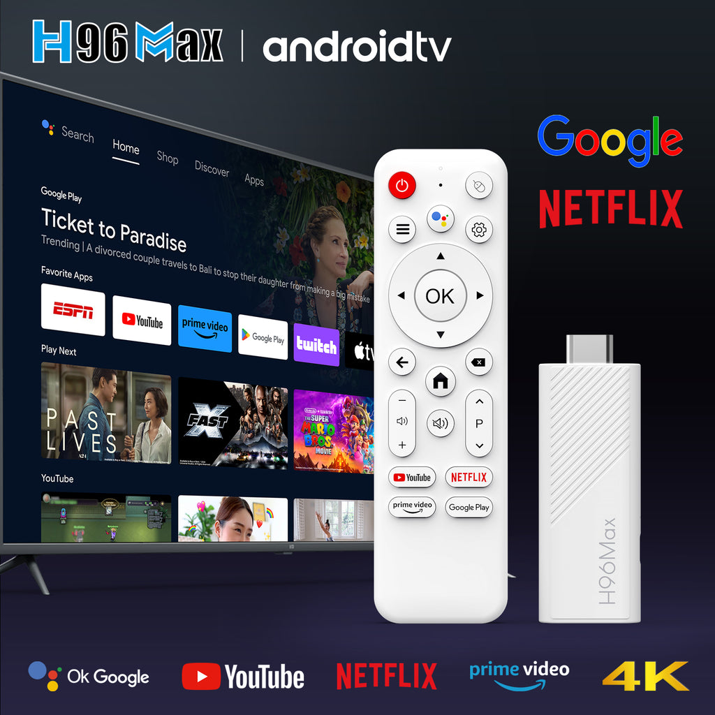 H96 MAX Android 14 TV Box – 4K UHD Streaming Media Player | Wi‑Fi 6 & BT 5.0