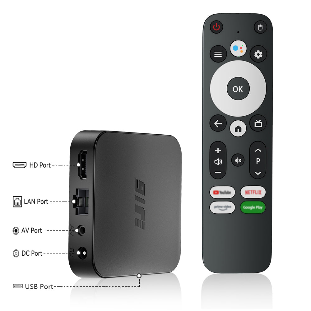 Android 10 Smart TV Box – 4K Media Player with Voice Remote